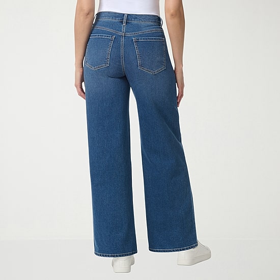 Gloria Vanderbilt Womens High Rise Wide Leg Jean