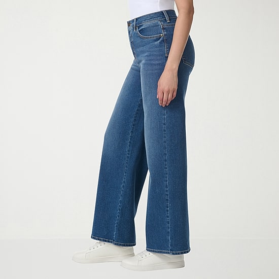 Gloria Vanderbilt Womens High Rise Wide Leg Jean