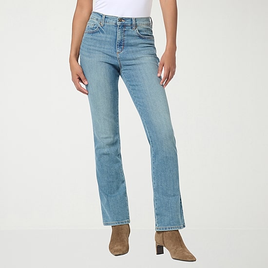 Gloria Vanderbilt Amanda Womens High Rise Stretch Fabric Bootcut Jean