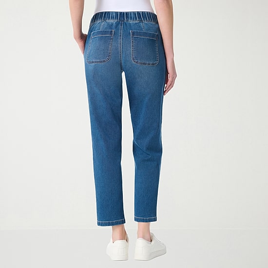 Gloria Vanderbilt Womens Anya Straight Leg Knit Denim