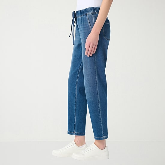 Gloria Vanderbilt Womens Anya Straight Leg Knit Denim