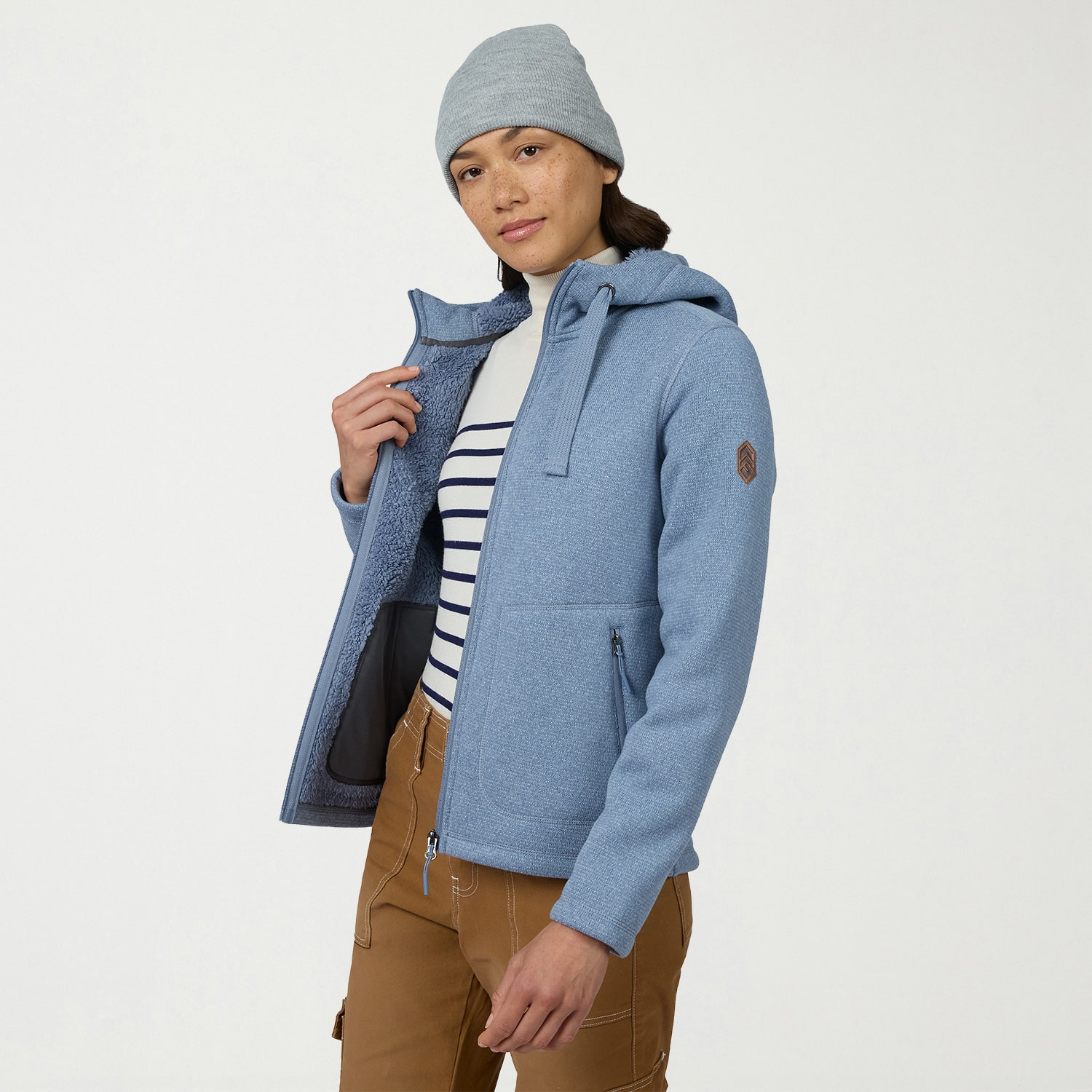 Free Country Womens Fleece Hooded Lightweight Jacket