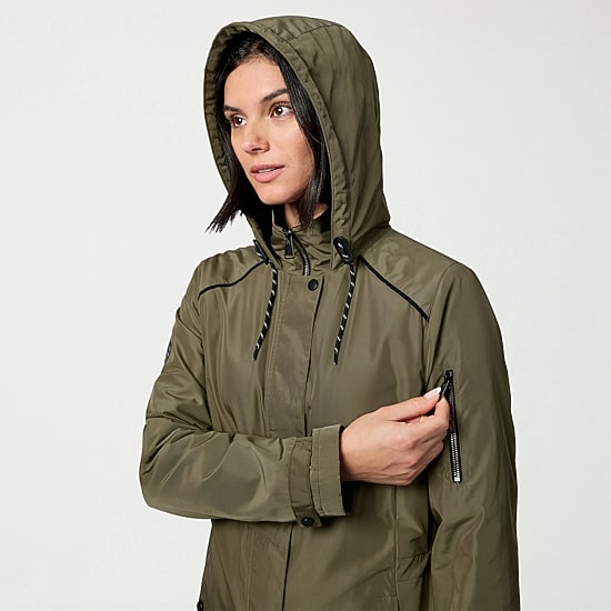 Free Country Womens Water Resistant Midweight Raincoat