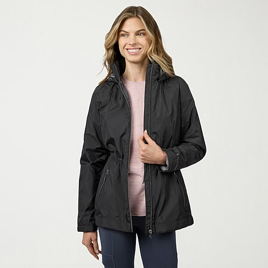 Free Country Womens Water Resistant Fleece Lined Lightweight Windbreaker