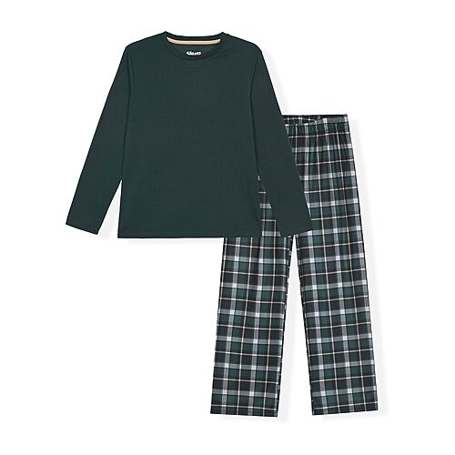 Sleep On It Little & Big Kid Boys Crew Neck Long Sleeve 2-pc. Pajama Set In Green