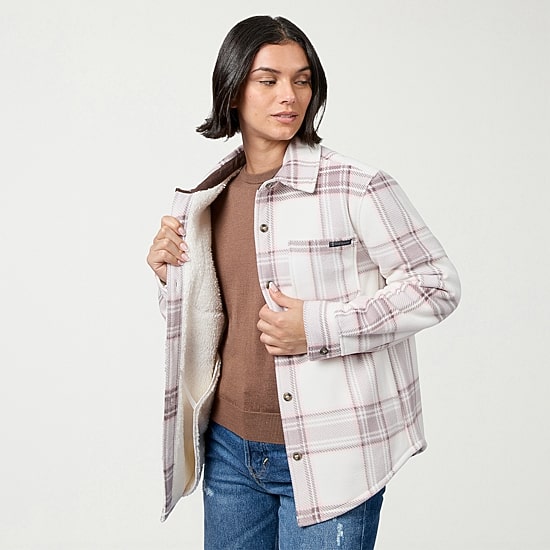 Free Country Womens Fleece Lightweight Shirt Jacket