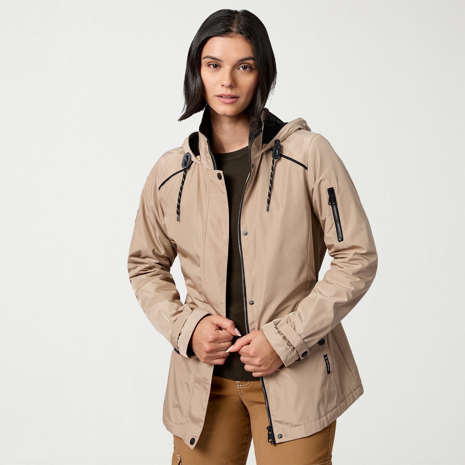 Free Country Womens Water Resistant Midweight Raincoat