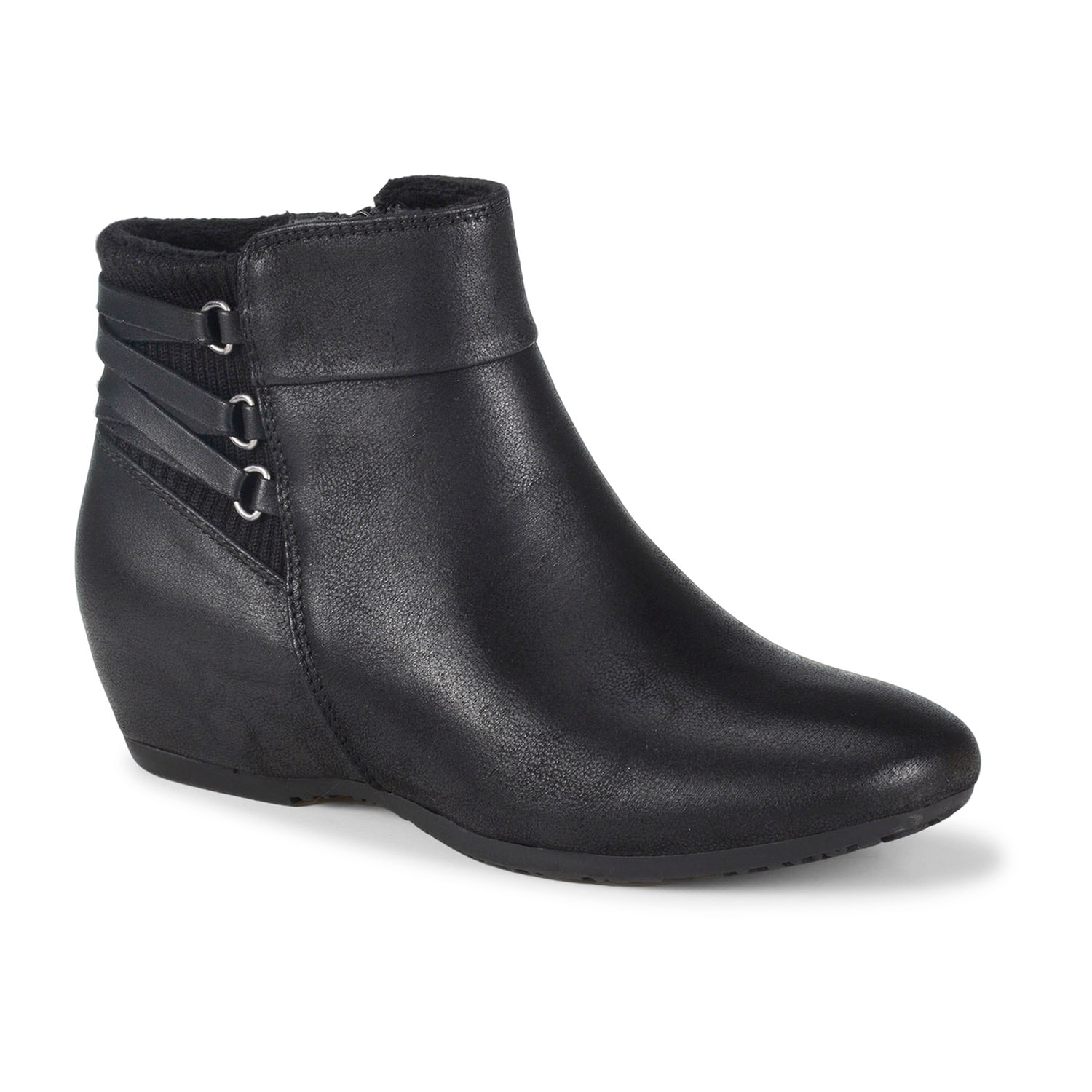 Baretraps Womens Payten Knit Detail Bootie Wedge Heel Booties