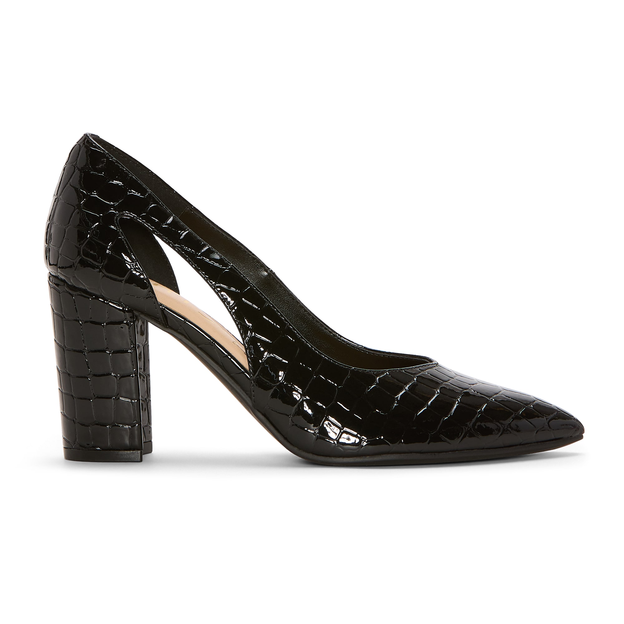 Unisa Minva Womens Pointed Closed Toe Block Heel Pumps