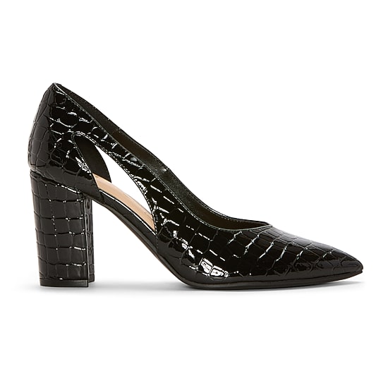 Unisa Minva Womens Pointed Closed Toe Block Heel Pumps