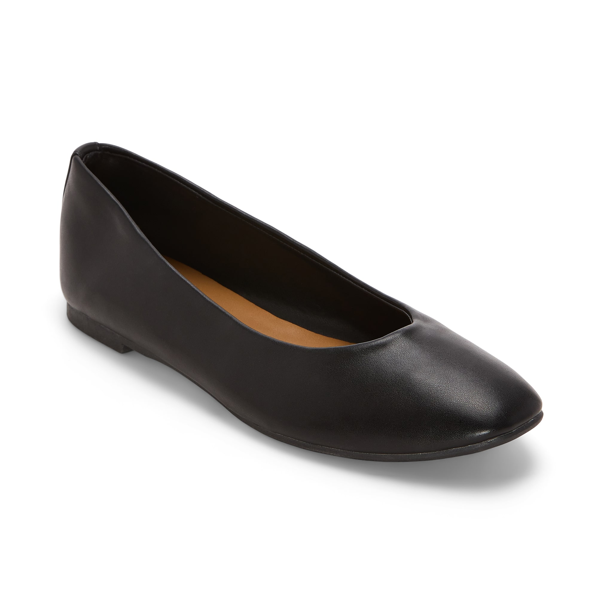 A.N.A Womens Almond Closed Toe Ballet Flats