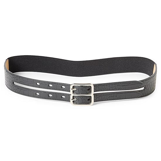 JS Jessica Simpson 2.25" Faux Double Belt Womens Belt
