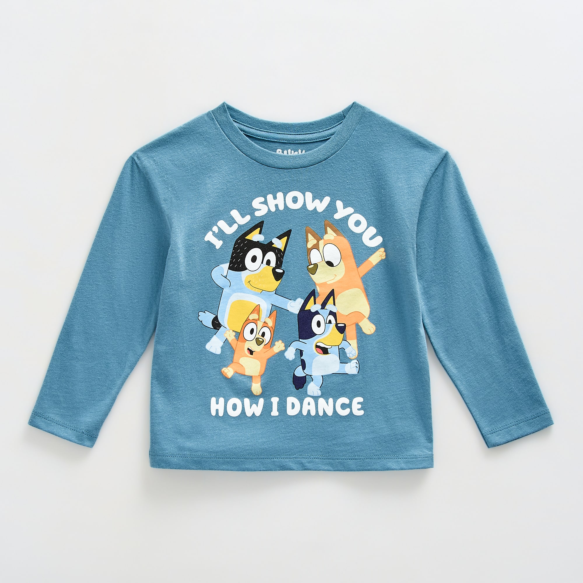 Toddler Boys Crew Neck Long Sleeve Regular Fit Bluey Graphic T-Shirt