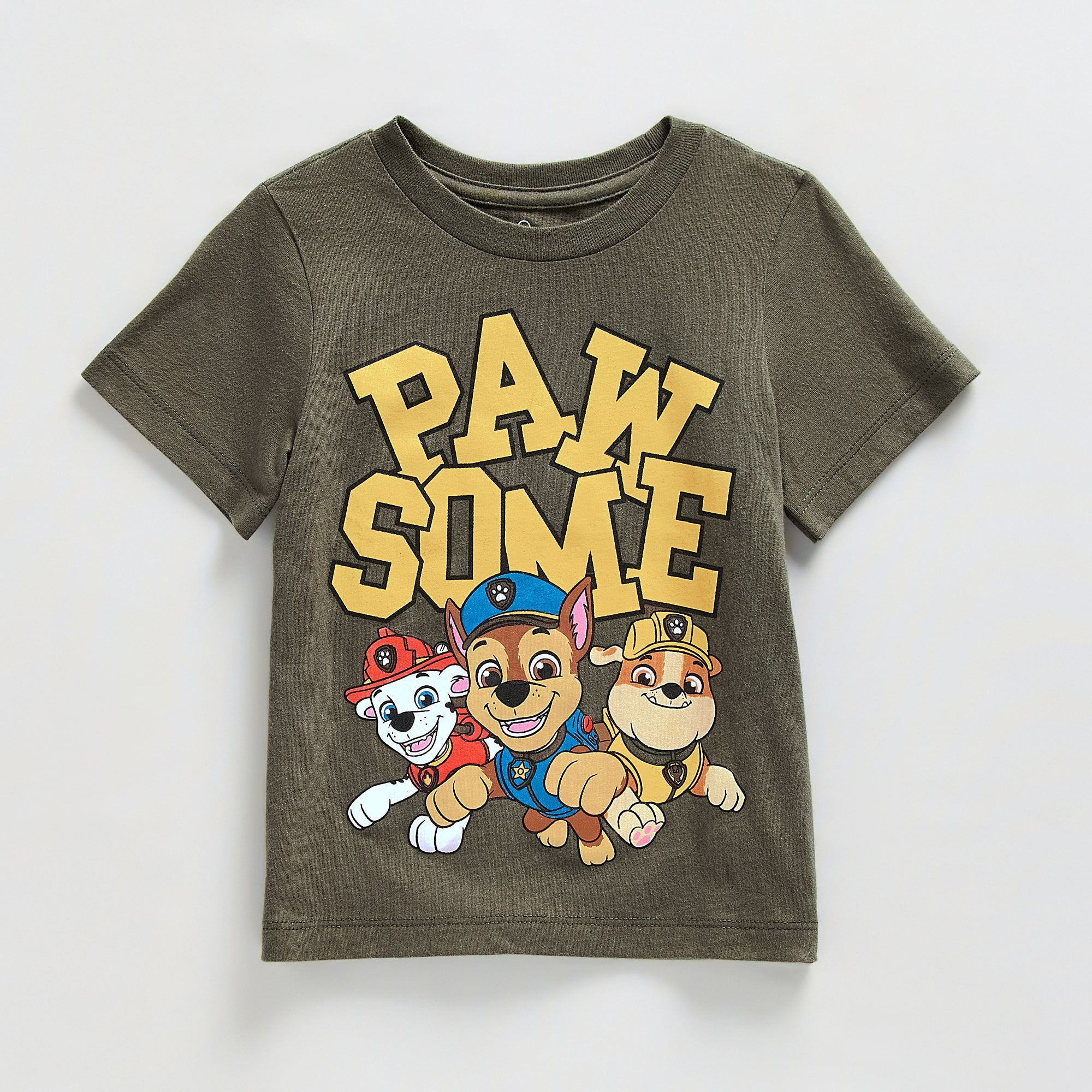 Toddler Boys Crew Neck Short Sleeve Regular Fit Paw Patrol Graphic T-Shirt