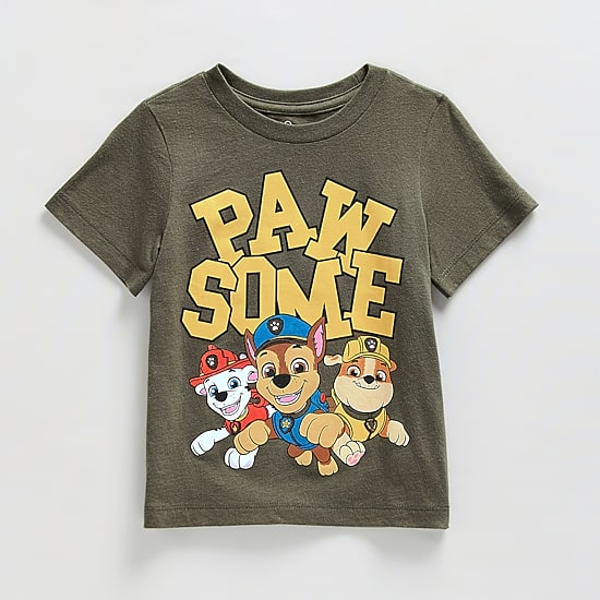 Toddler Boys Crew Neck Short Sleeve Regular Fit Paw Patrol Graphic T-Shirt