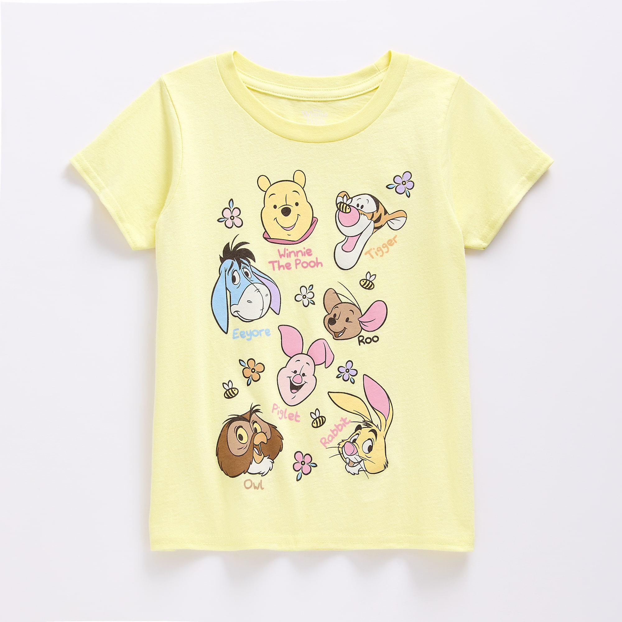 Disney Collection Girls Crew Neck Short Sleeve Regular Fit Winnie The Pooh Graphic T-Shirt