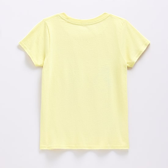 Disney Collection Girls Crew Neck Short Sleeve Regular Fit Winnie The Pooh Graphic T-Shirt