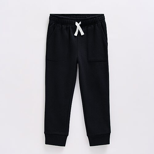 Okie Dokie Toddler & Little Boys Tapered Regular Fit Fleece Jogger Pant, 18 Months, Black