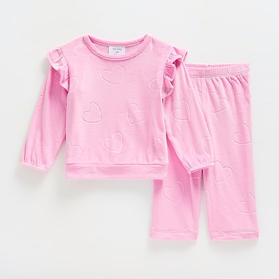 Okie Dokie Velour Baby Girls Velour 2-pc. Pant Set