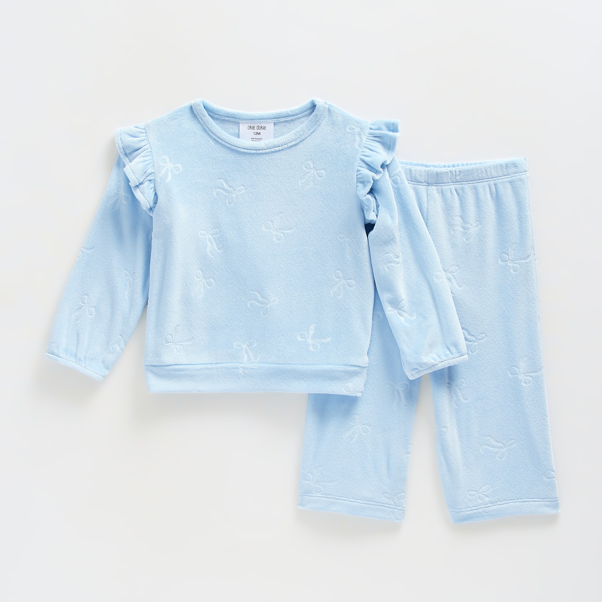 Okie Dokie Velour Baby Girls 2-pc. Pant Set
