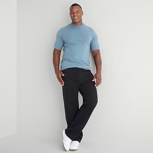 Xersion Sweatpant Mens Straight Mid Rise Regular Fit Big And Tall Workout Pant In Black