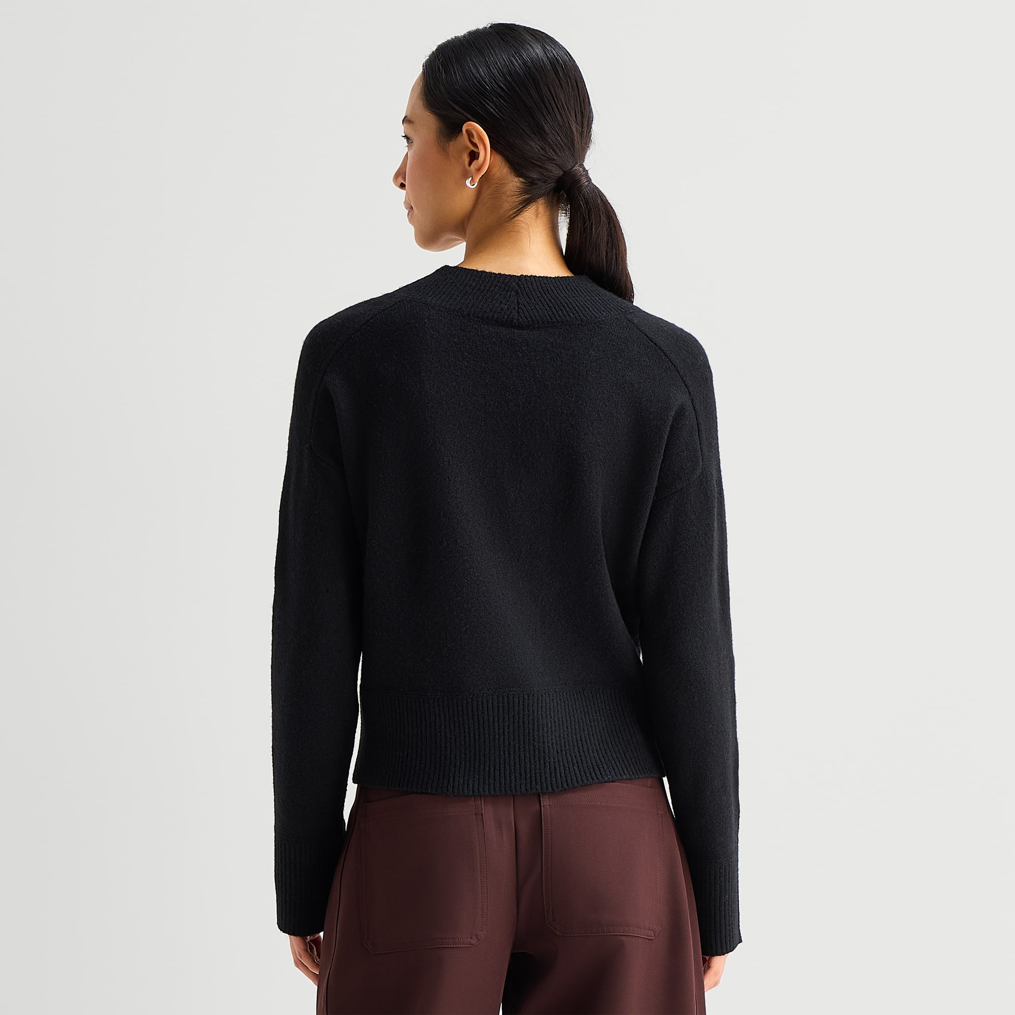 Stylus Womens V Neck Long Sleeve Pullover Sweater