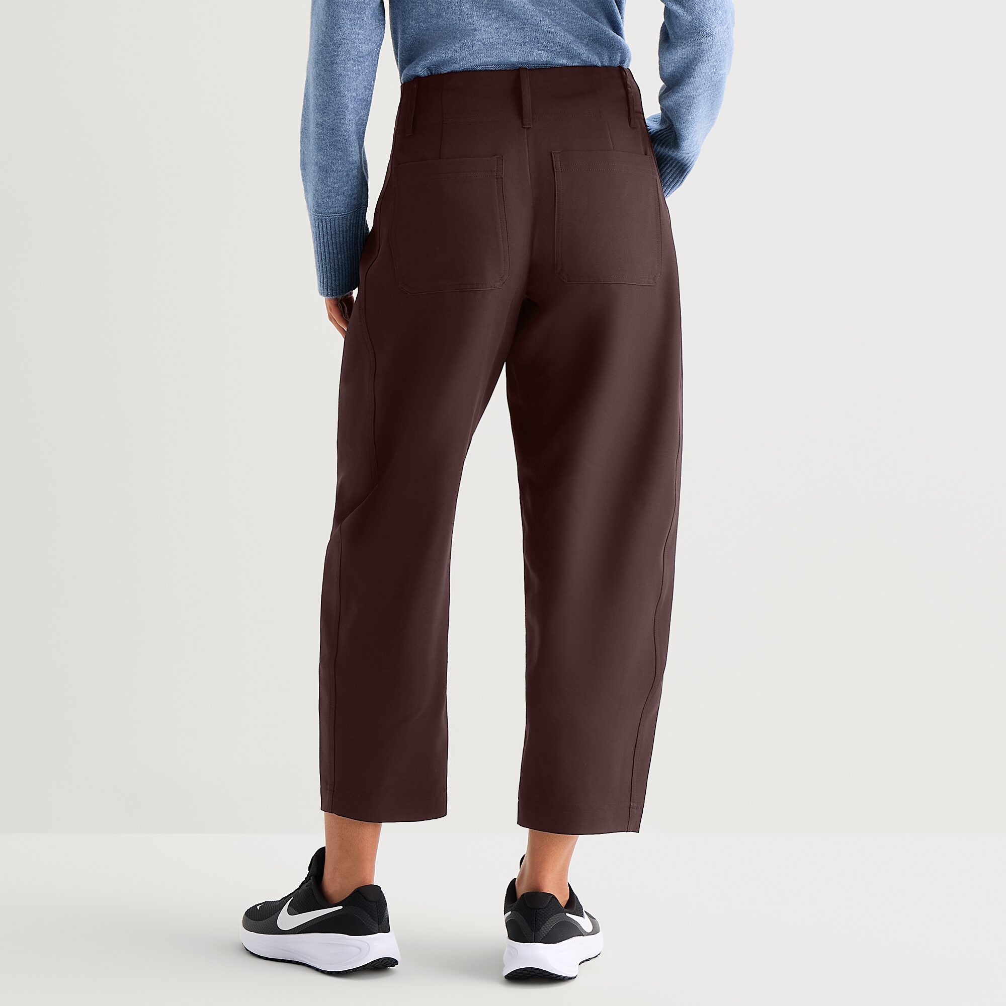 Stylus Womens Wide Leg High Rise Cropped Pant