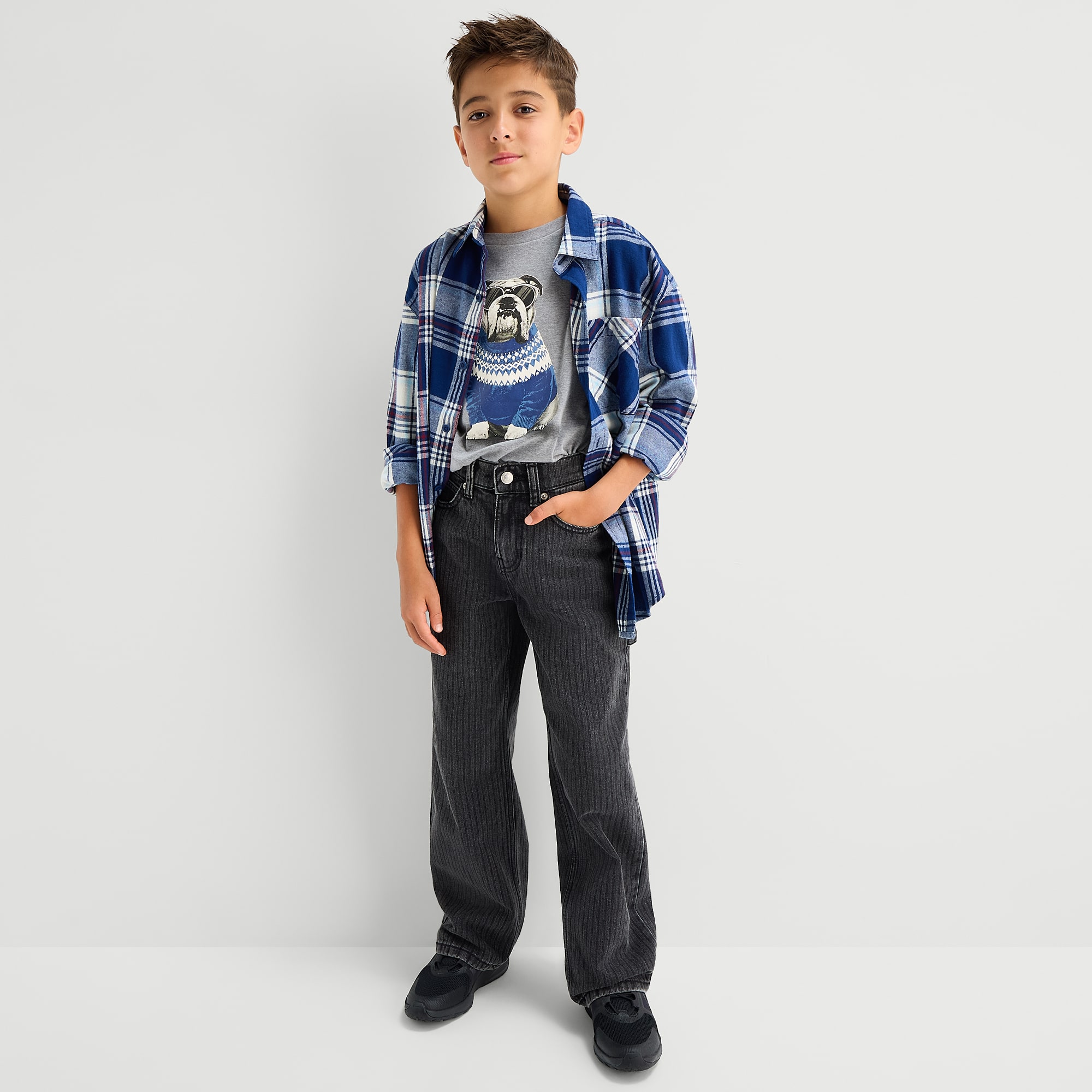 Thereabouts Little & Big Kid Boys Adjustable Waist Loose Fit Carpenter Jean