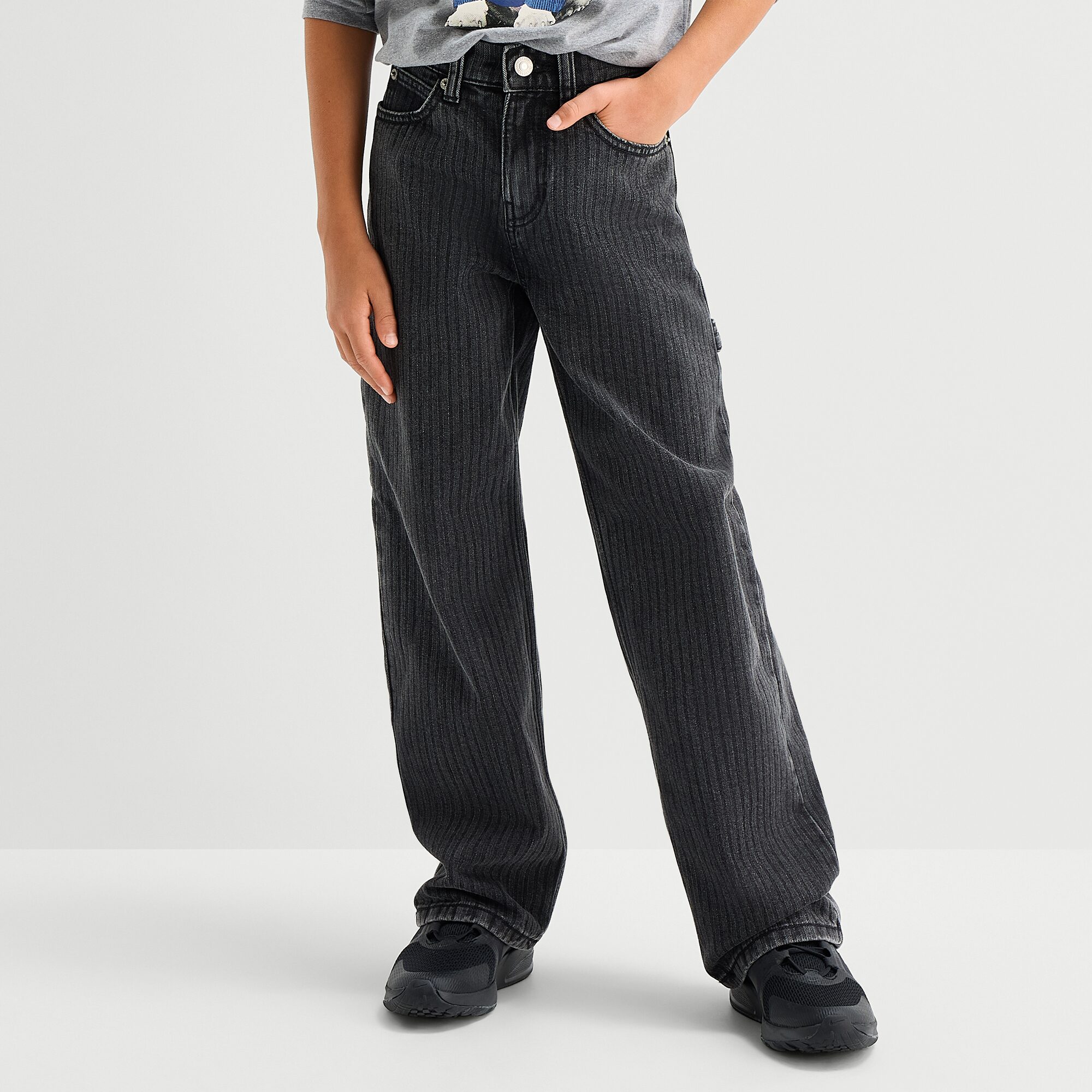 Thereabouts Little & Big Kid Boys Adjustable Waist Loose Fit Carpenter Jean