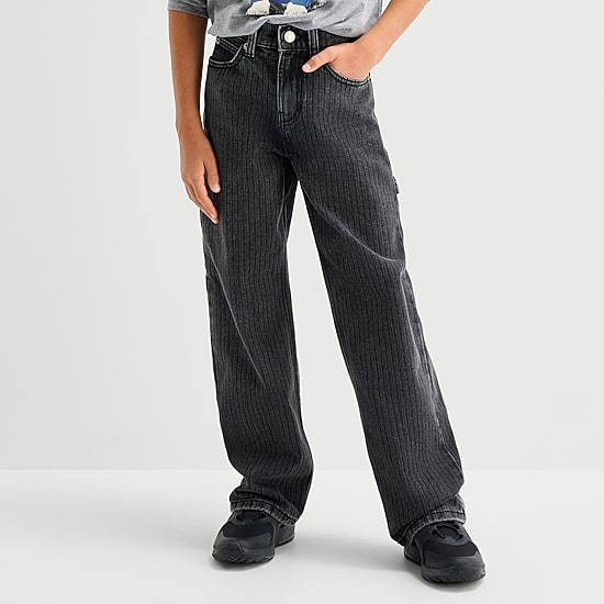 Thereabouts Little & Big Kid Boys Adjustable Waist Loose Fit Carpenter Jean