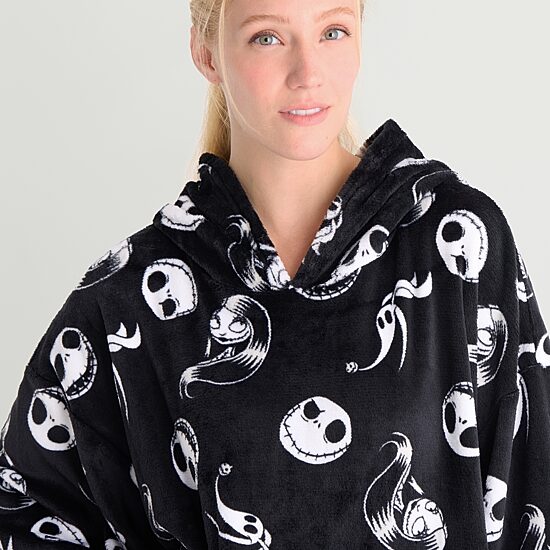 Disney Mjc Womens Short Sleeve Scoop Neck Nightmare Before Christmas Nightgown