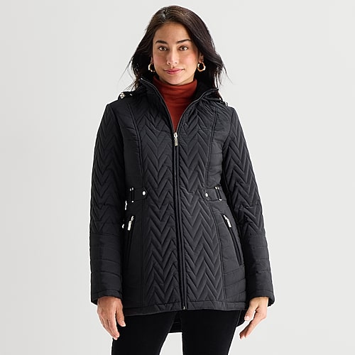 Gallery Womens Midweight Quilted Jacket In Black