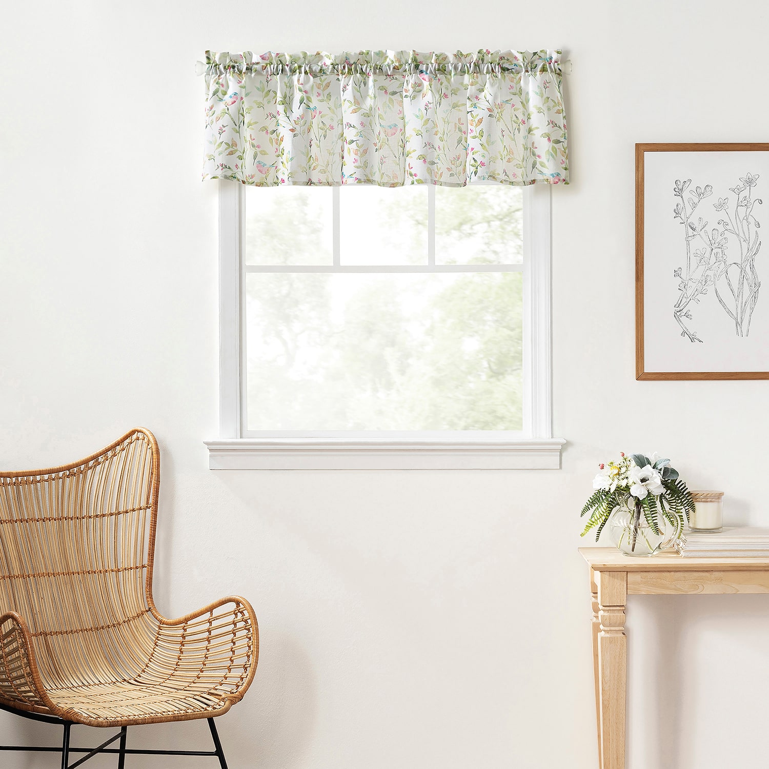Martha Stewart Kensington Garden Rod Pocket Tailored Valance
