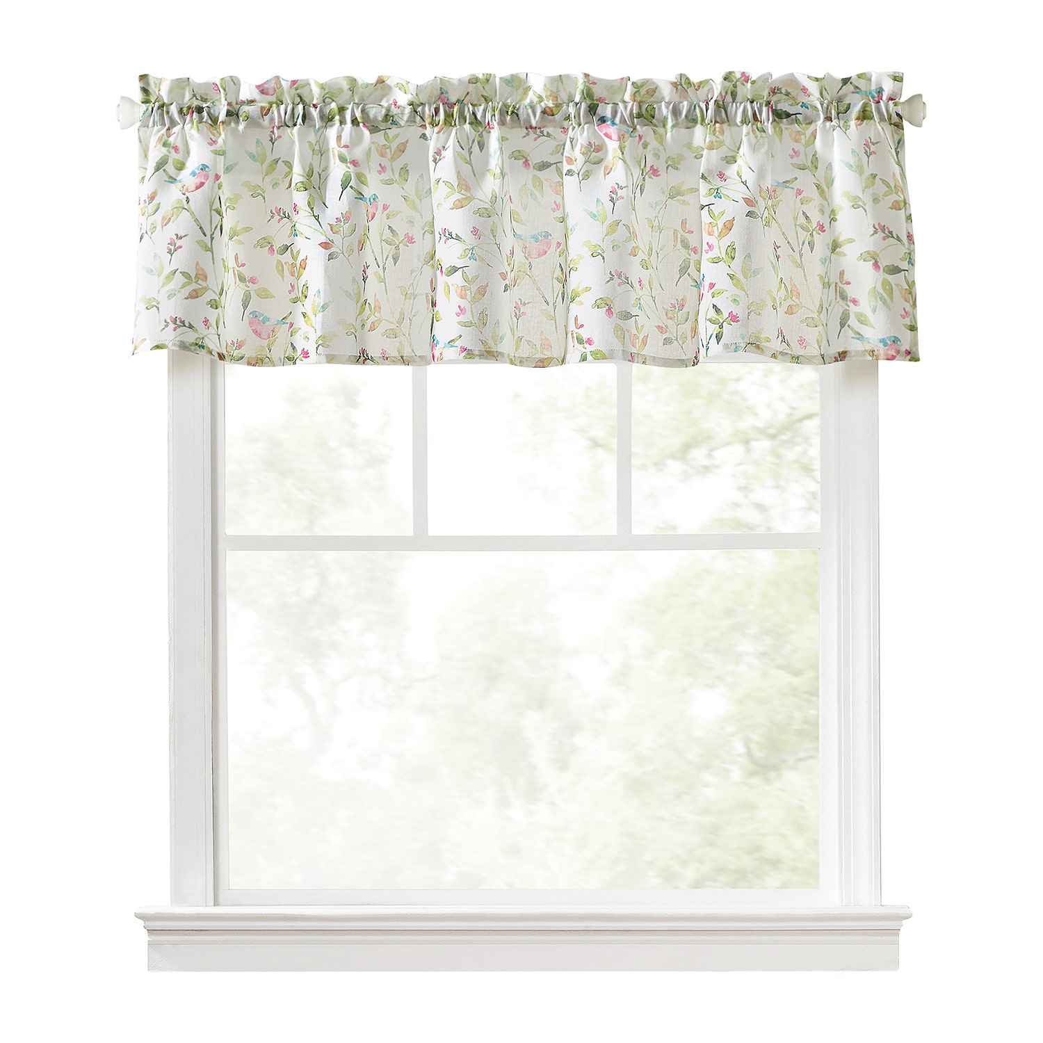 Martha Stewart Kensington Garden Rod Pocket Tailored Valance