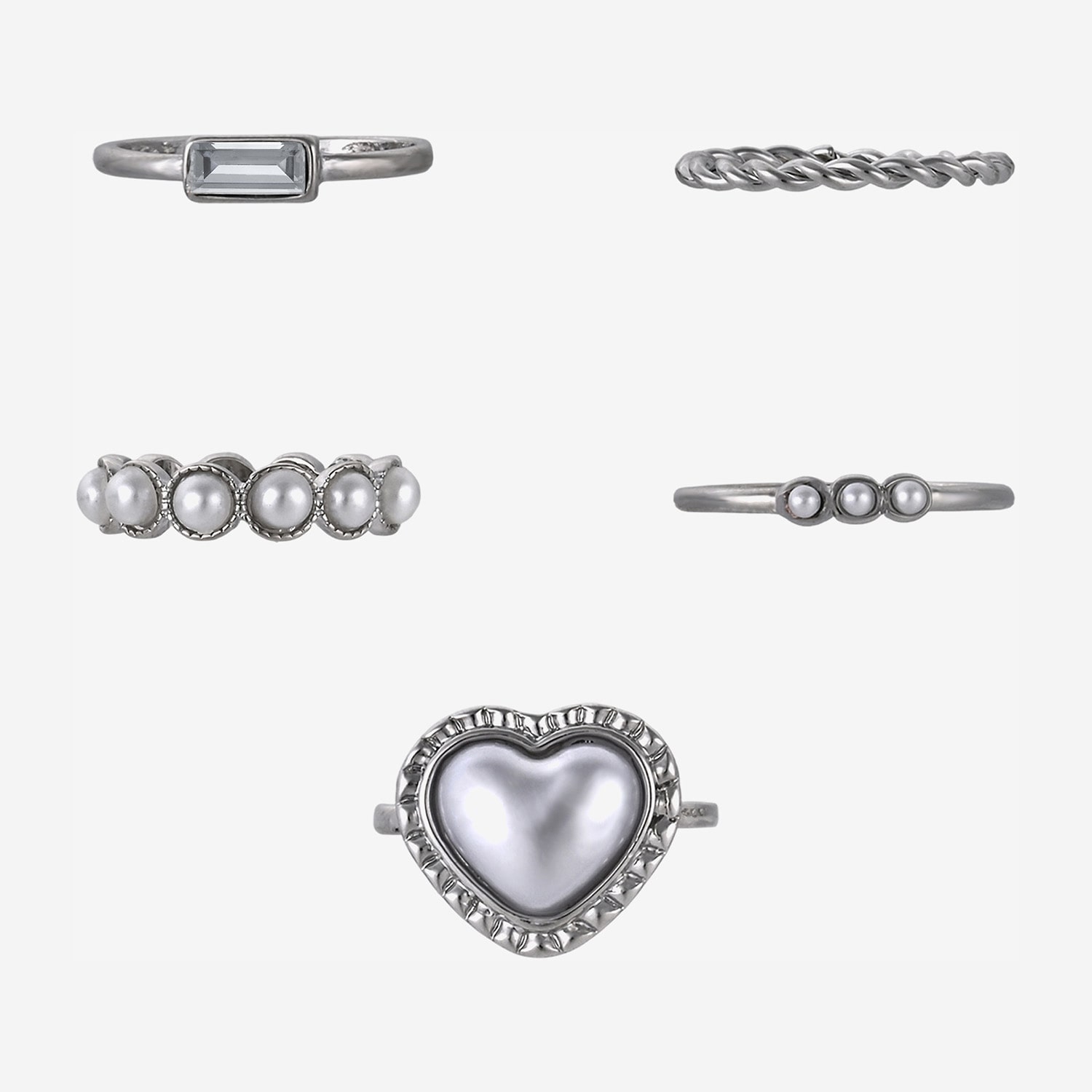 Arizona Womens Heart Ring Set