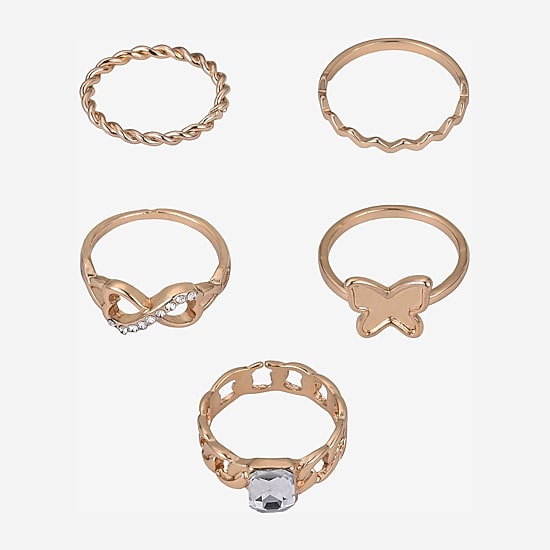 Arizona Womens Bow Butterfly Ring Set