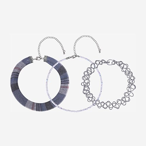 Arizona Womens 12 Inch Choker Necklace In Silver