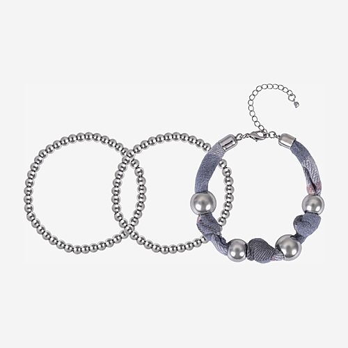 Arizona Womens 3-pc. Bracelet Set In Silver