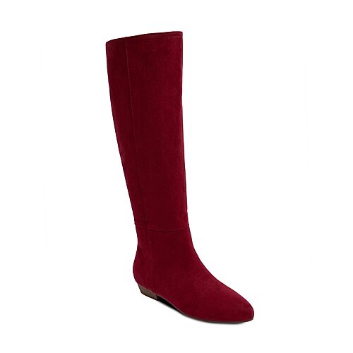 Sugar Womens Immerse Flat Heel Riding Boots In Red