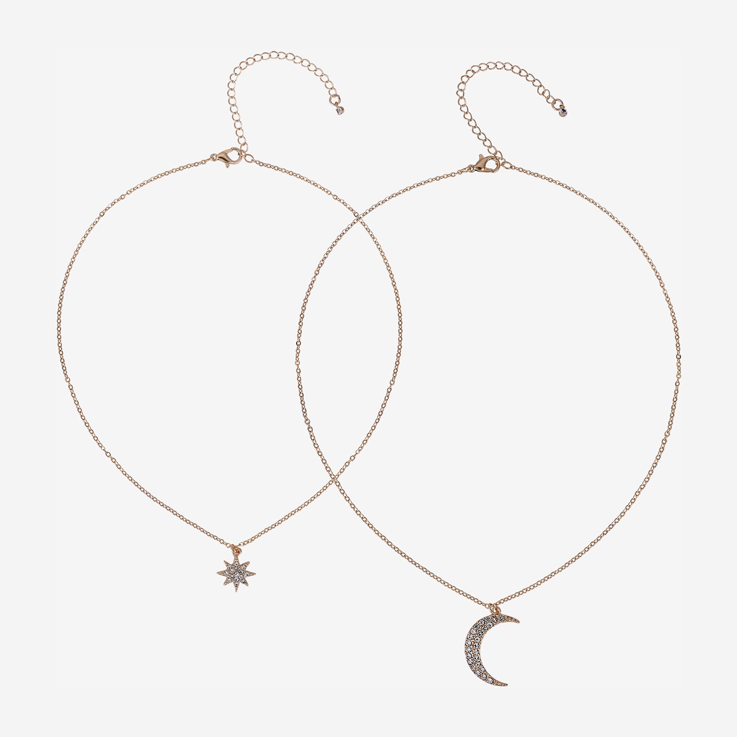 Arizona Womens Moon Star 16 Inch Pendant Necklace