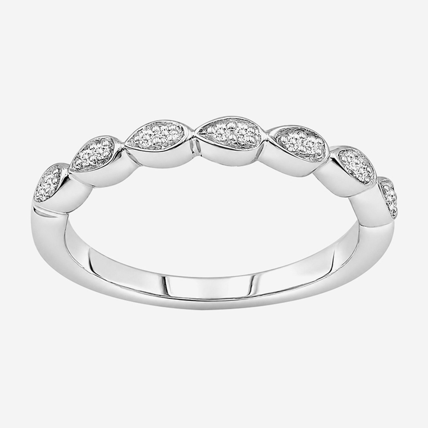 Limited Quantities! Womens Diamond Accent Natural White Sterling Silver Band