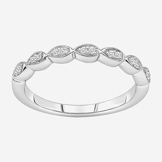 Limited Quantities! Womens Diamond Accent Natural White Diamond Sterling Silver Band