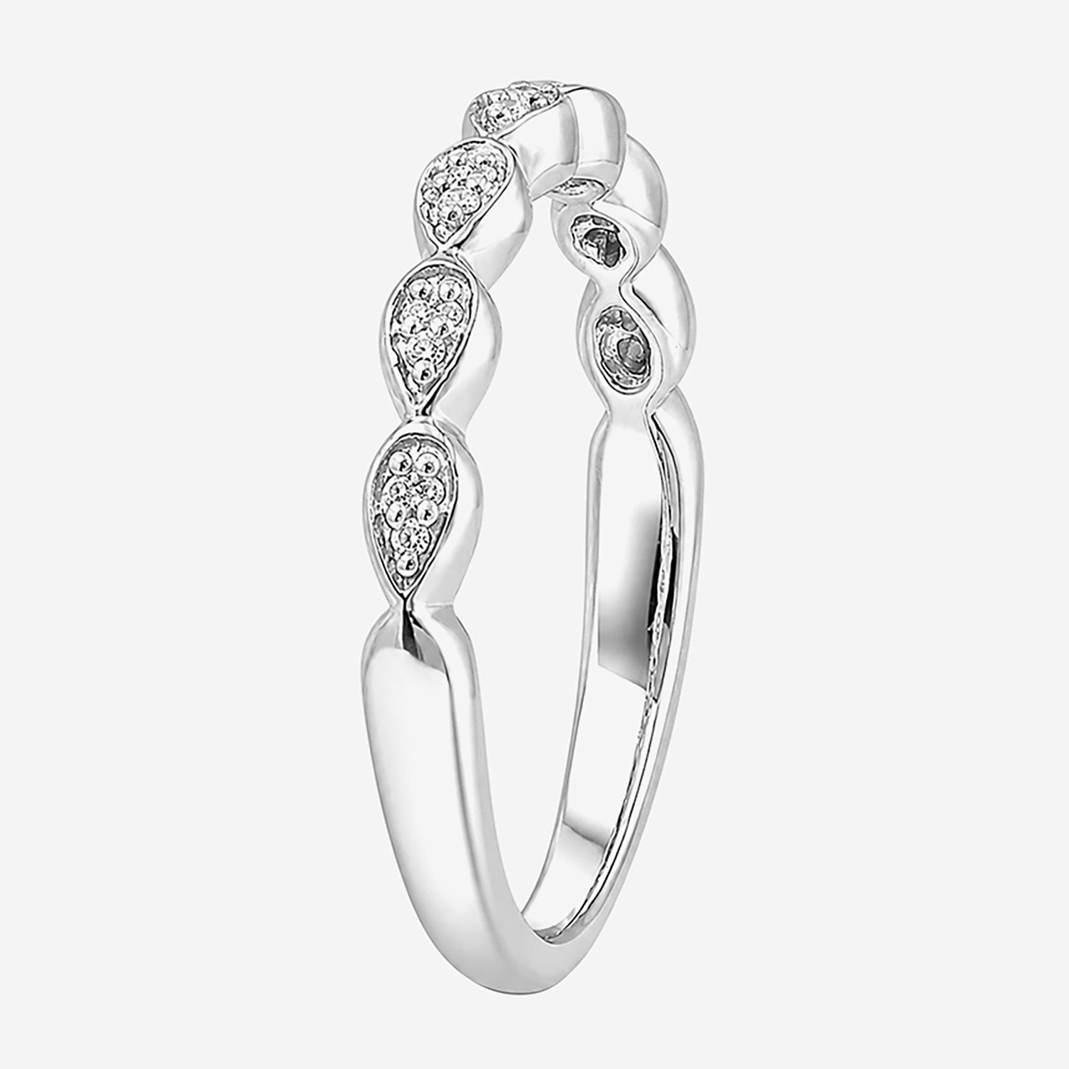 Limited Quantities! Womens Diamond Accent Natural White Sterling Silver Band