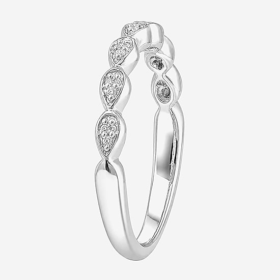 Limited Quantities! Womens Diamond Accent Natural White Diamond Sterling Silver Band