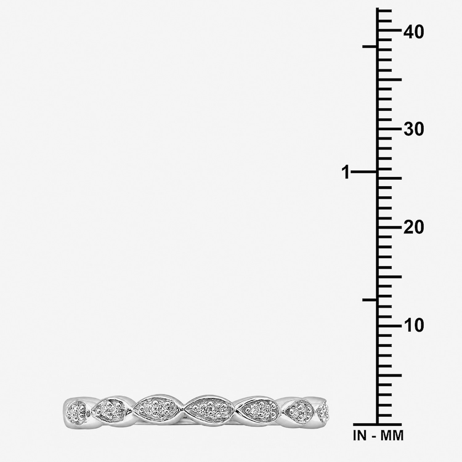 Limited Quantities! Womens Diamond Accent Natural White Sterling Silver Band