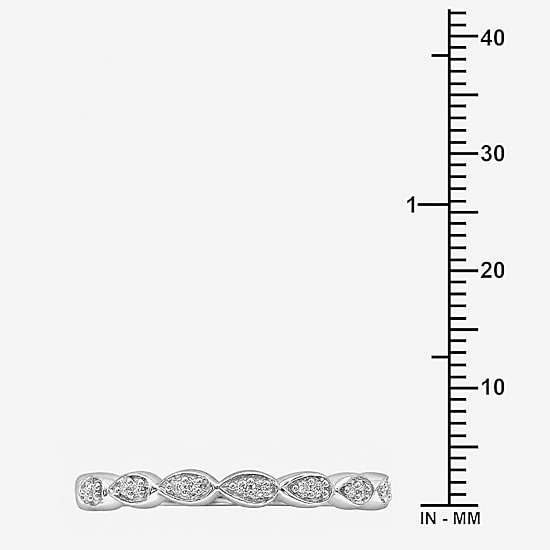 Limited Quantities! Womens Diamond Accent Natural White Diamond Sterling Silver Band