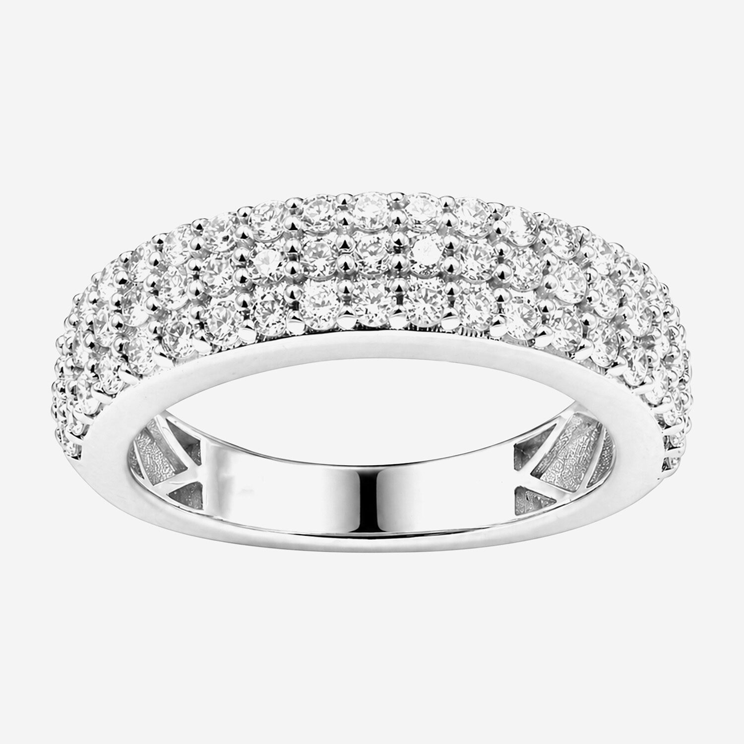 Limited Quantities! Womens 2.5MM 1 CT. T.W. Lab Grown White Diamond Sterling Silver Anniversary Band