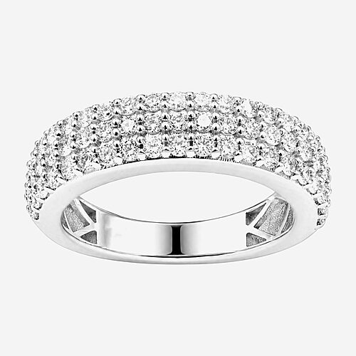 Limited Quantities! Womens 2.5MM 1 CT. T.W. Lab Grown White Diamond Sterling Silver Anniversary Band, 9, White