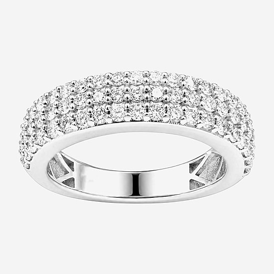 Limited Quantities! Womens 2.5MM 1 CT. T.W. Lab Grown White Diamond Sterling Silver Anniversary Band