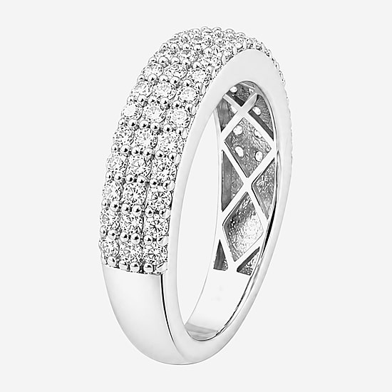 Limited Quantities! Womens 2.5MM 1 CT. T.W. Lab Grown White Diamond Sterling Silver Anniversary Band